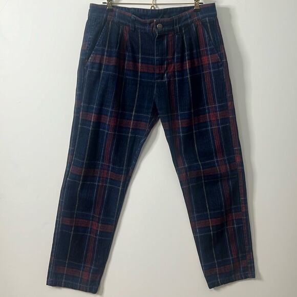 THE HUNDREDS PLAID MEN DEMIN PANTS SIZE 32 - Picture 1 of 11